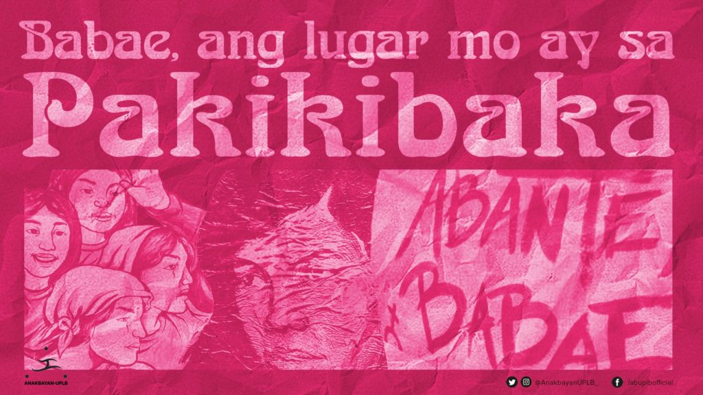 Babae, ang lugar mo ay sa pakikibaka—Women, your place is in the struggle